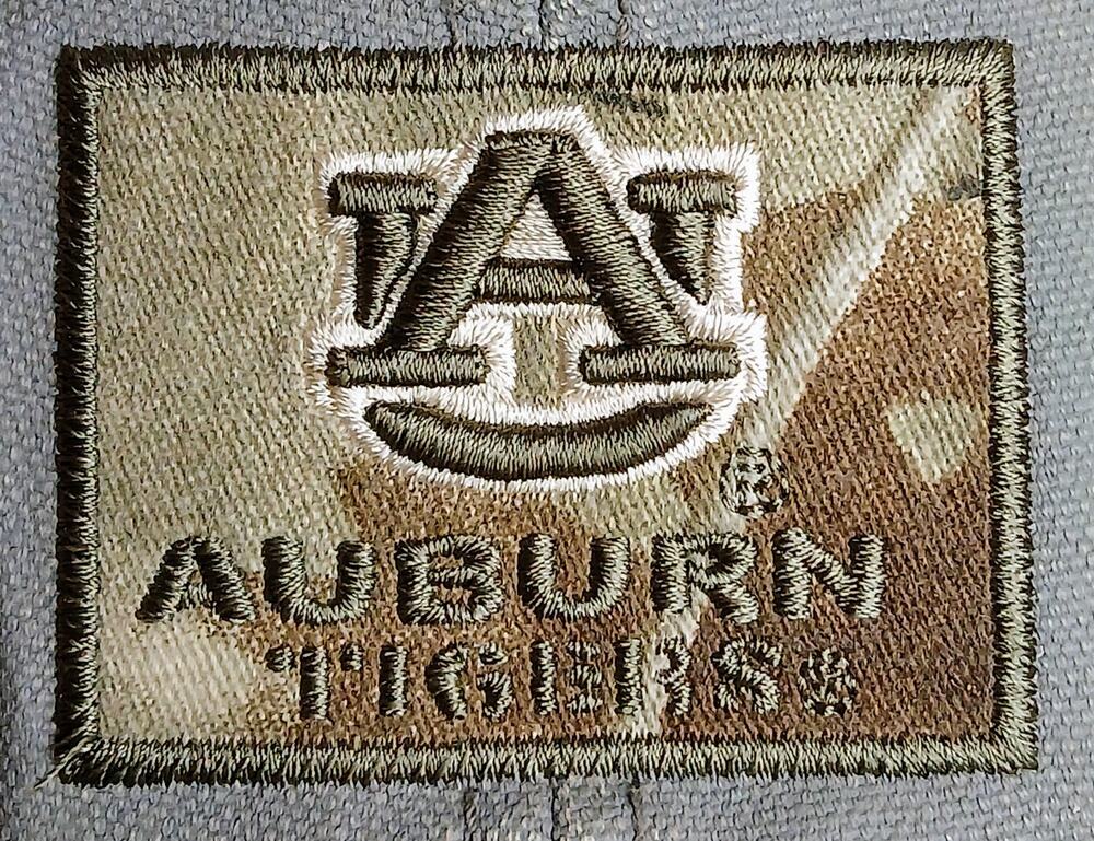 The Game Auburn Tigers Logo Cap Washed Gray Camo Patch Hat Adjustable One Size